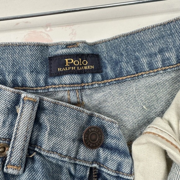 Polo Ralph Lauren Cropped Jeans Women's 27 Light Blue Flare High Waist Denim - Picture 4 of 10